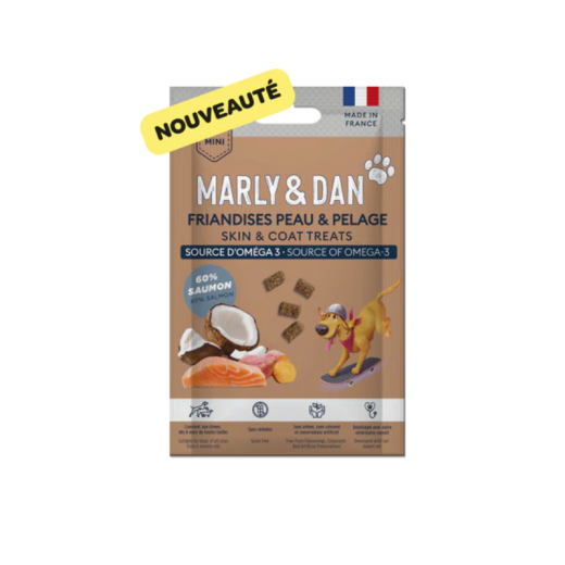 Friandises Peau et Pelage pour chien - Format poche - Marly & Dan