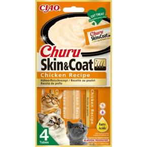 Friandises à lécher pour chat Peau & Pelage Churu - Poulet