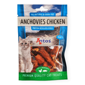 Friandises pour chat en morceau - Anchois & Poulet