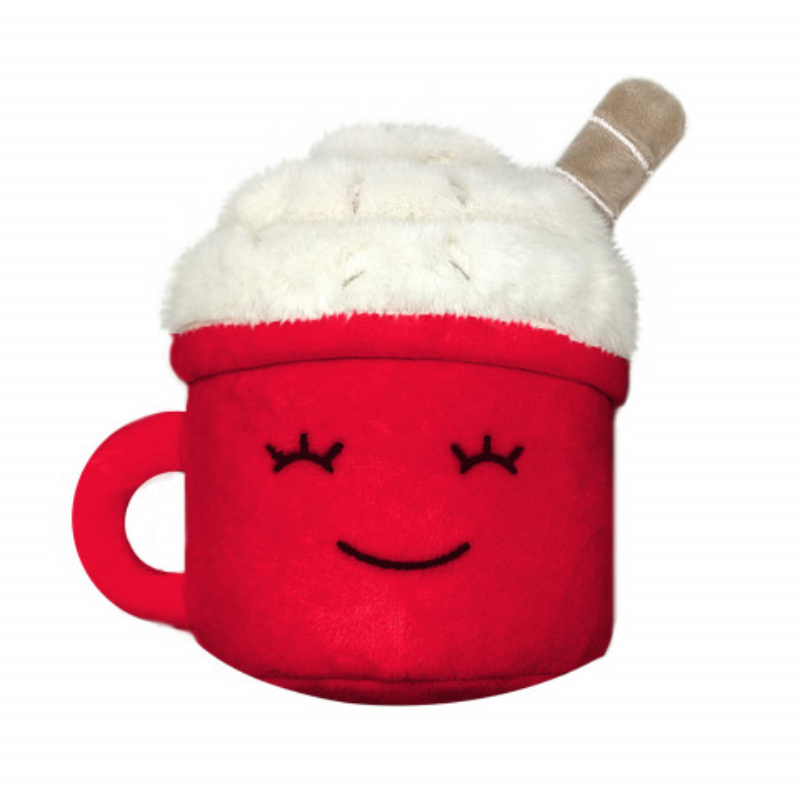 Jouet d'occupation pour chien - Peluche Mug rouge
