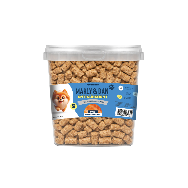 Seau de friandises S au saumon pour chien – Éducation & dressage | Marly & Dan
