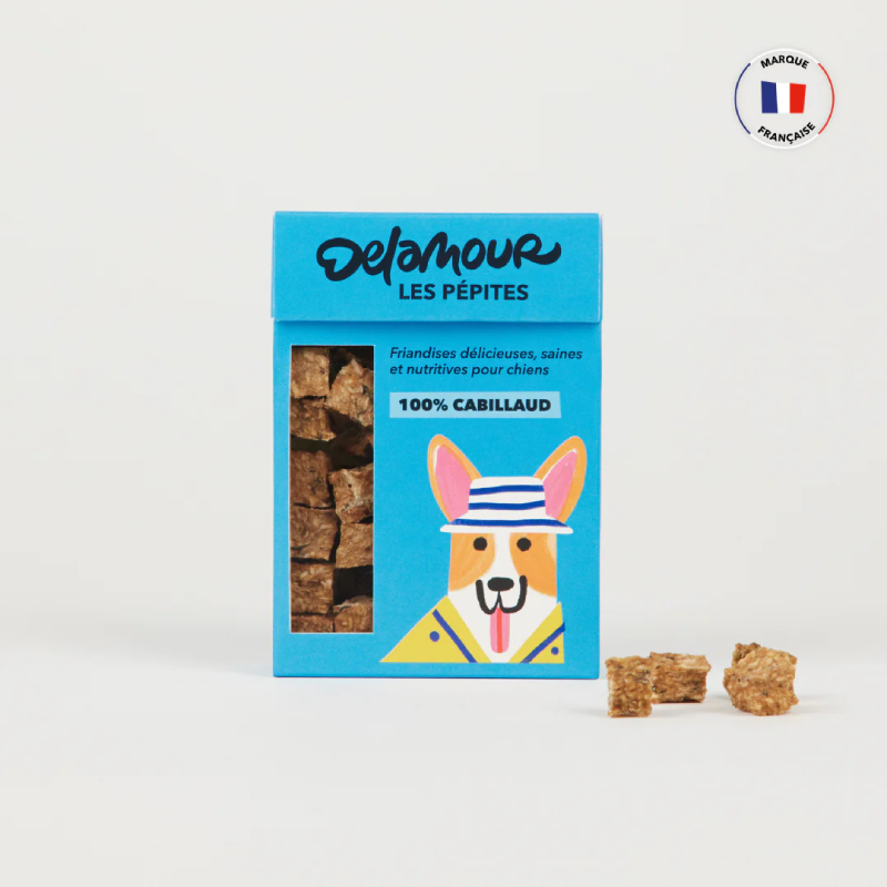⭐ Friandises d'Éducation au Cabillaud pour Chien – Les Pépites Delamour