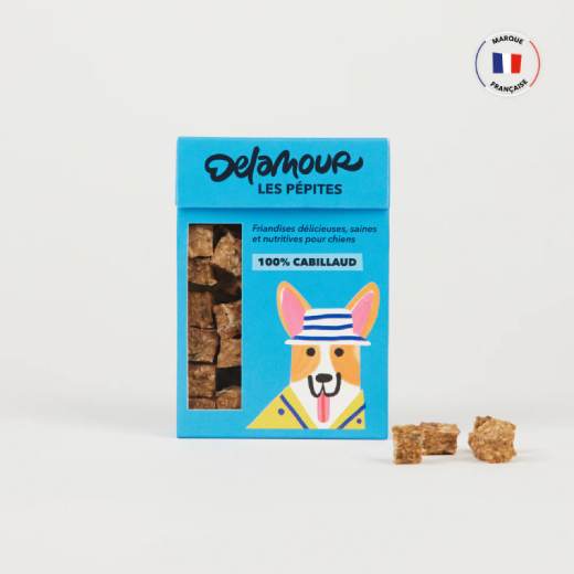 ⭐ Friandises d'Éducation au Cabillaud pour Chien – Les Pépites Delamour