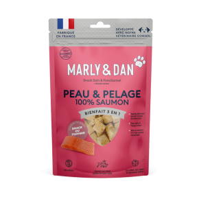 Friandises Peau et Pelage 100% saumon - Marly & Dan
