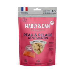 Friandises Peau et Pelage 100% saumon pour chien - Marly & Dan