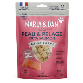 Friandises Peau et Pelage 100% saumon pour chat - Marly & Dan