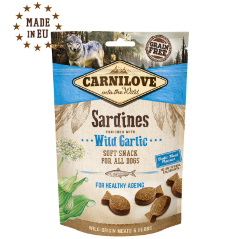 Friandises semi humides Sardine & Ail des ours - Carnilove