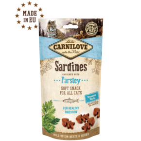 Friandises semi humides pour chat Sardine & Persil - Carnilove