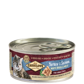 Pâtée gourmet pour chat Dinde & Saumon en conserve  - Carnilove